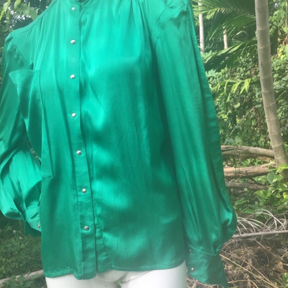 Vintage Thierry Mugler silk Blouse - Picture 6 of 9